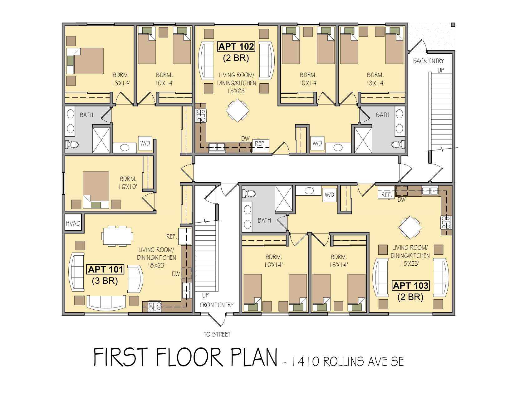 Floor plan diagram for 1410 Rollins Ave SE, Minneapolis, MN