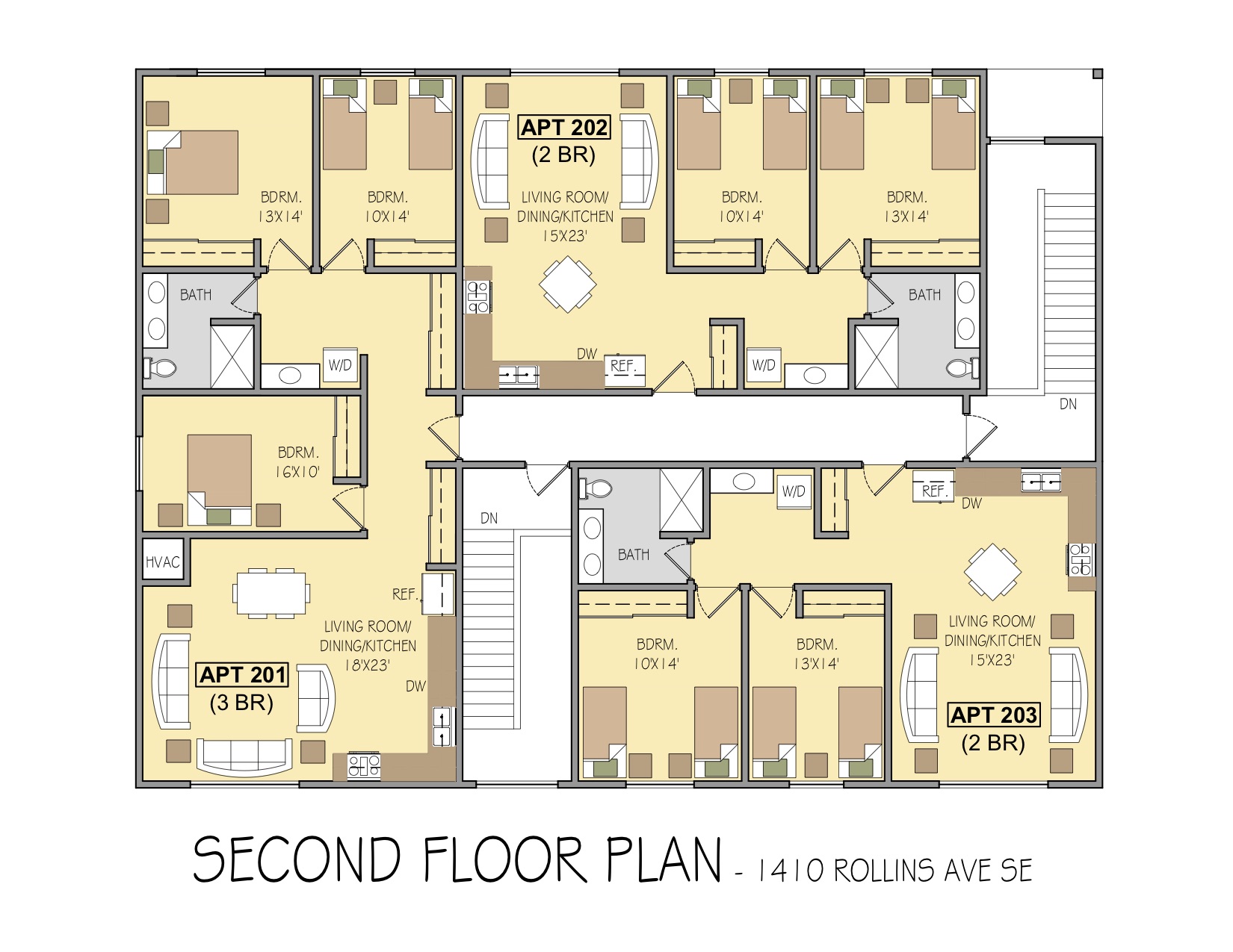 Floor plan diagram for 1410 Rollins Ave SE, Minneapolis, MN