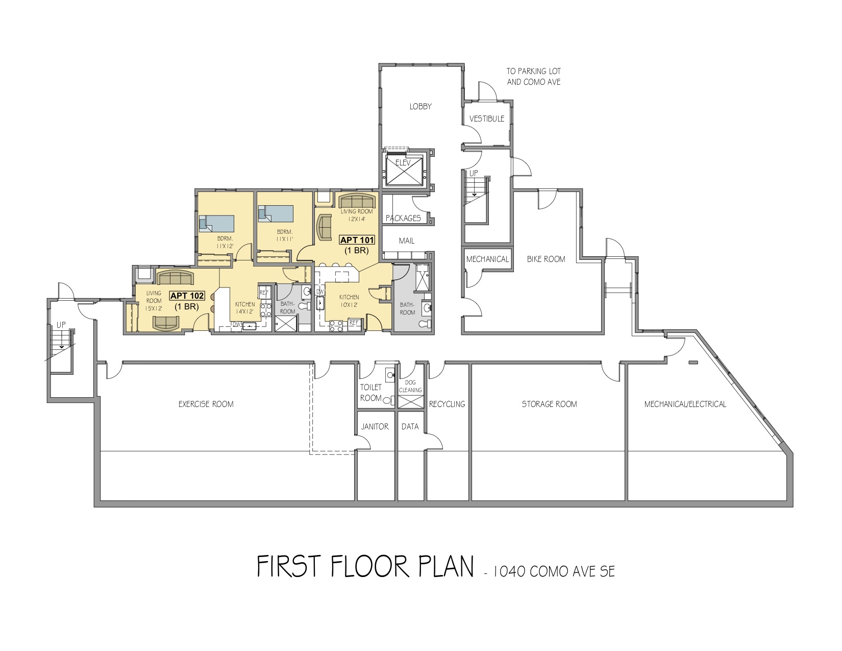 Floor plan diagram for 1040 Como Ave SE, Minneapolis, MN