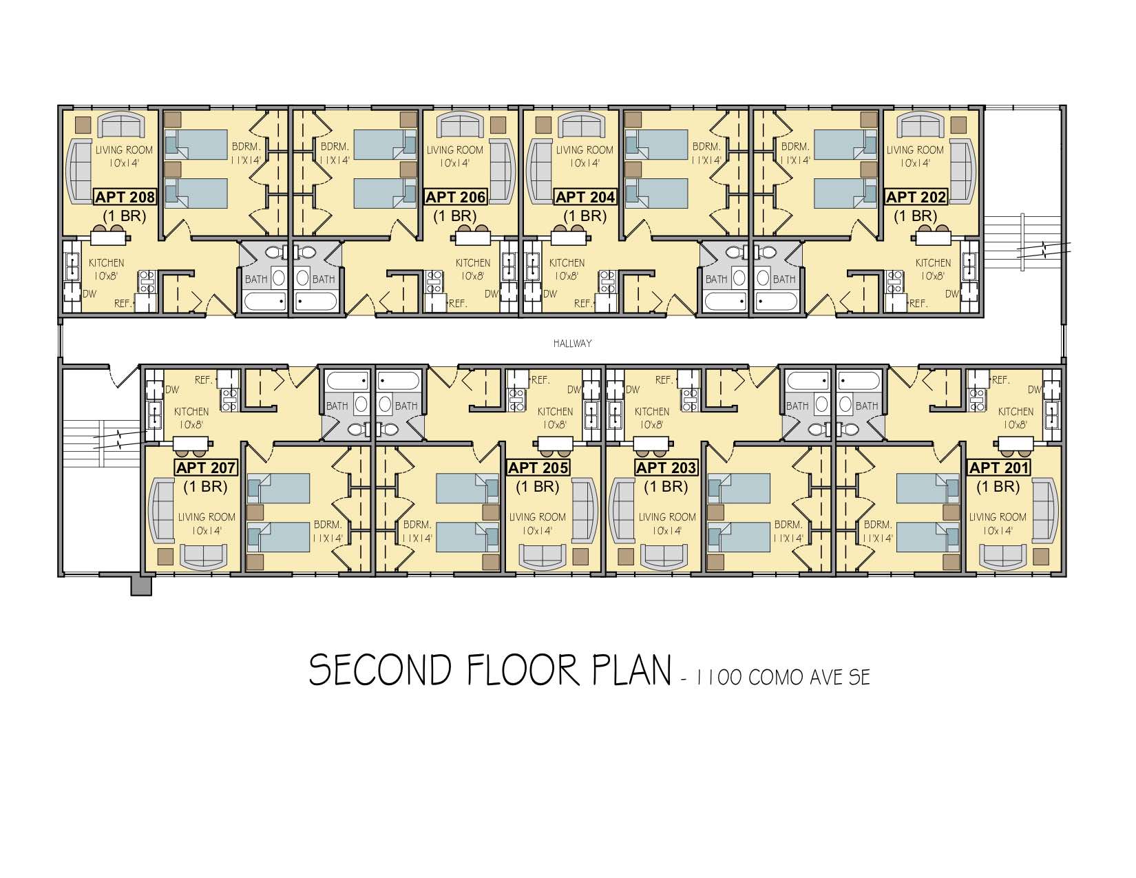 Floor plan diagram for 1100 Como Ave SE, Minneapolis, MN