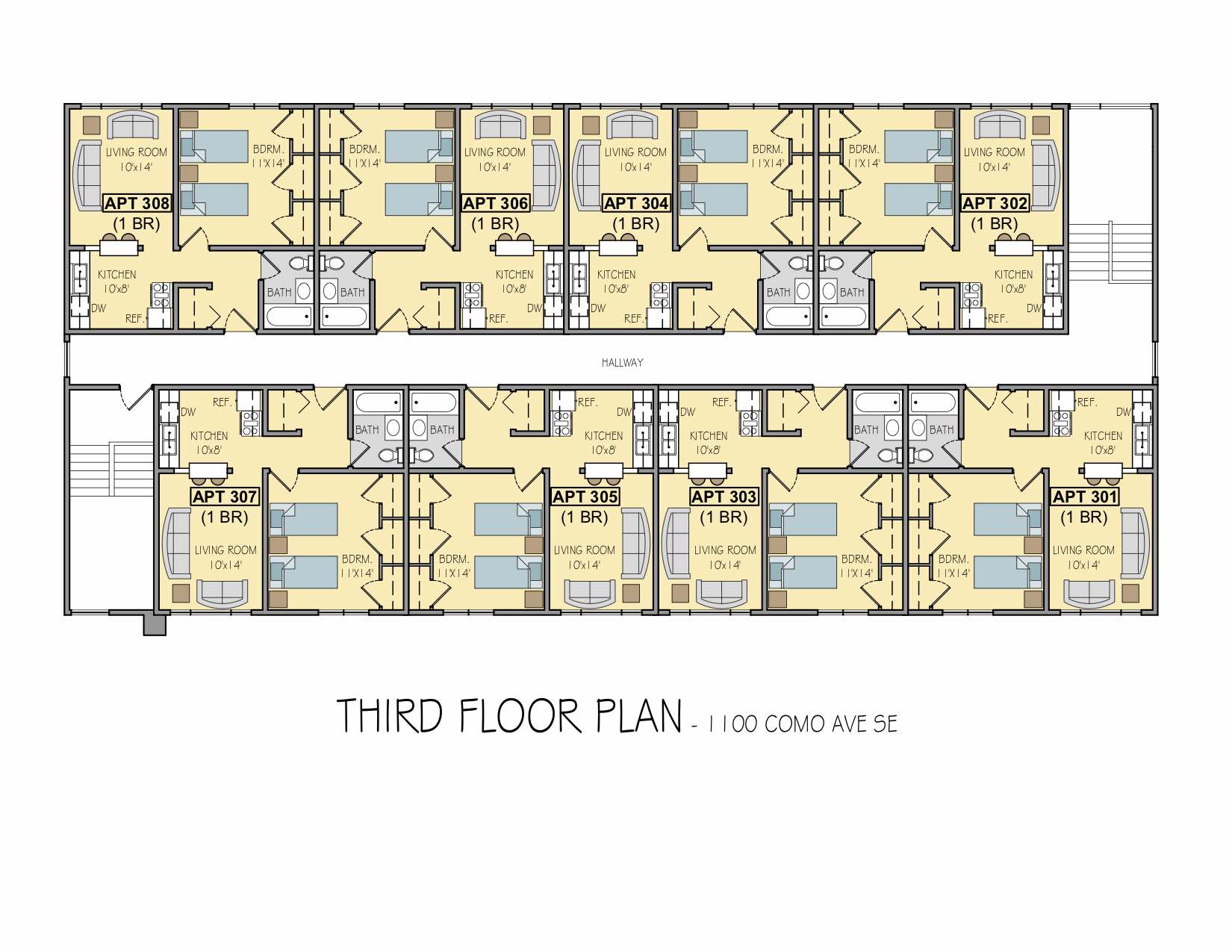 Floor plan diagram for 1100 Como Ave SE, Minneapolis, MN